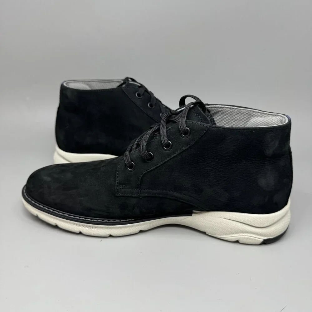 Florsheim Shoes Mens Size 8 Medium Black Leather Comfortech Chukka Casual Boots